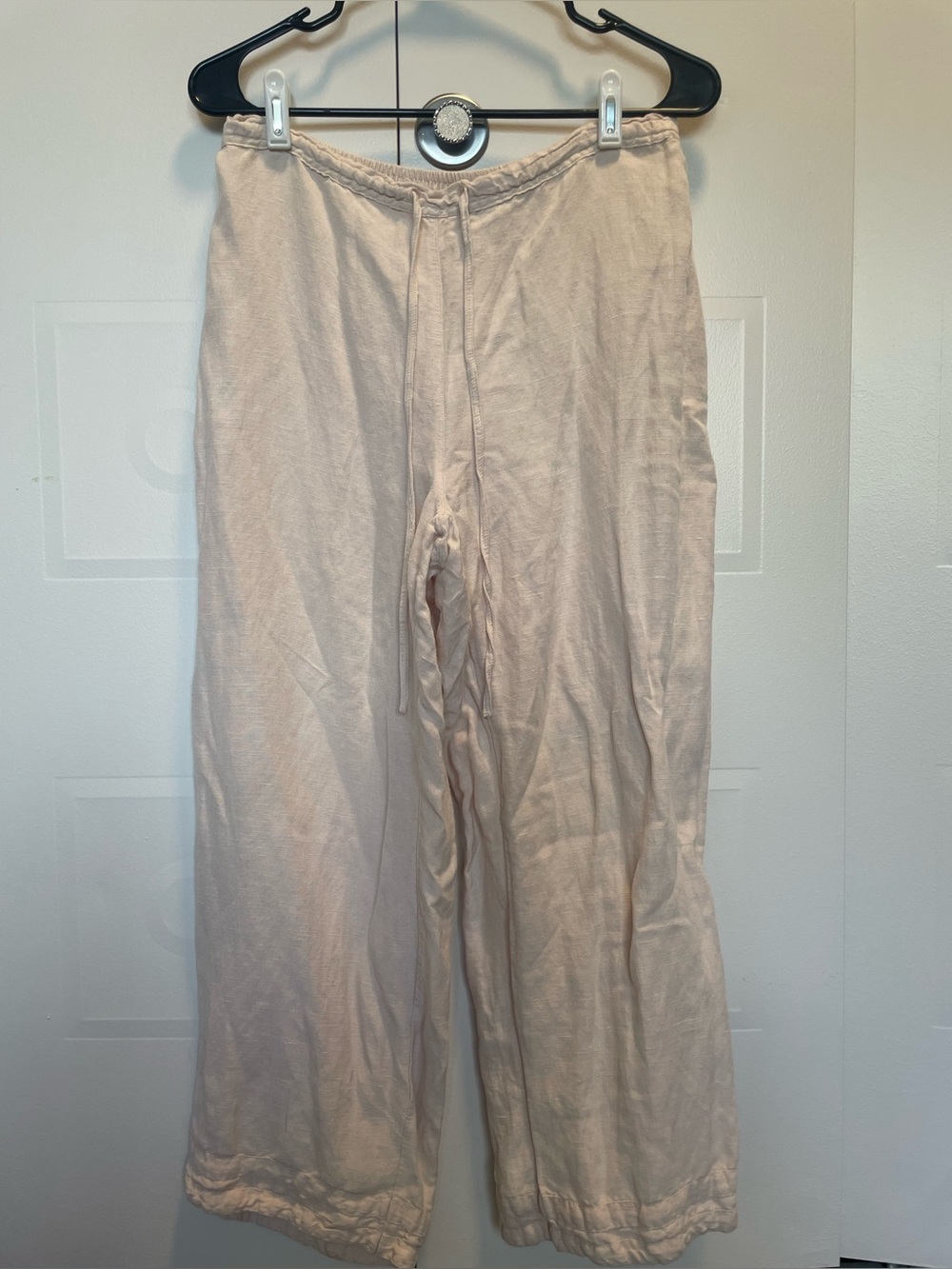 April Cornell Women's Linen Drawstring Lounge Pants - Cream